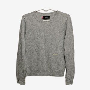 Misha Nonoo Women’s 100% Cashmere Crewneck Sweater Pullover Quiet Luxury Gray S